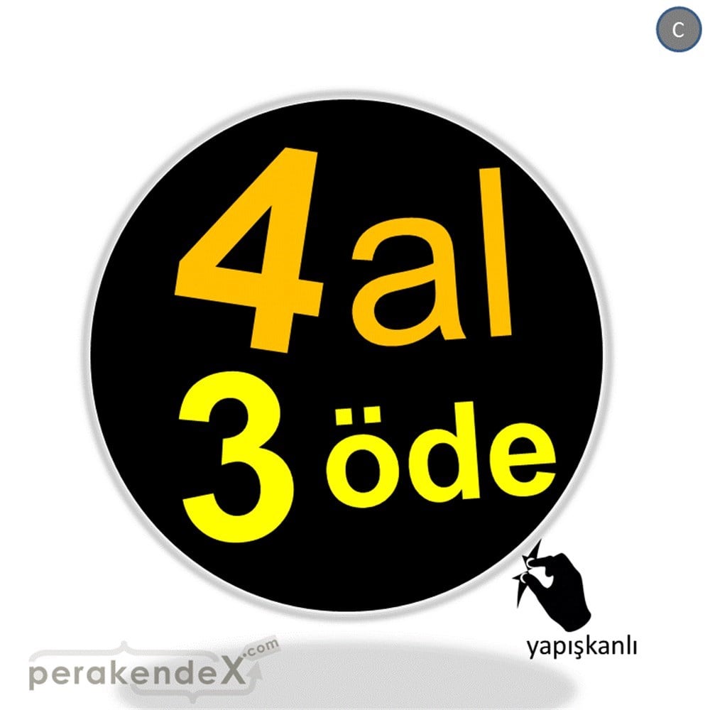 4 al 3 öde CAMA YAPIŞAN FOLYO -oval,tek yön baskı
