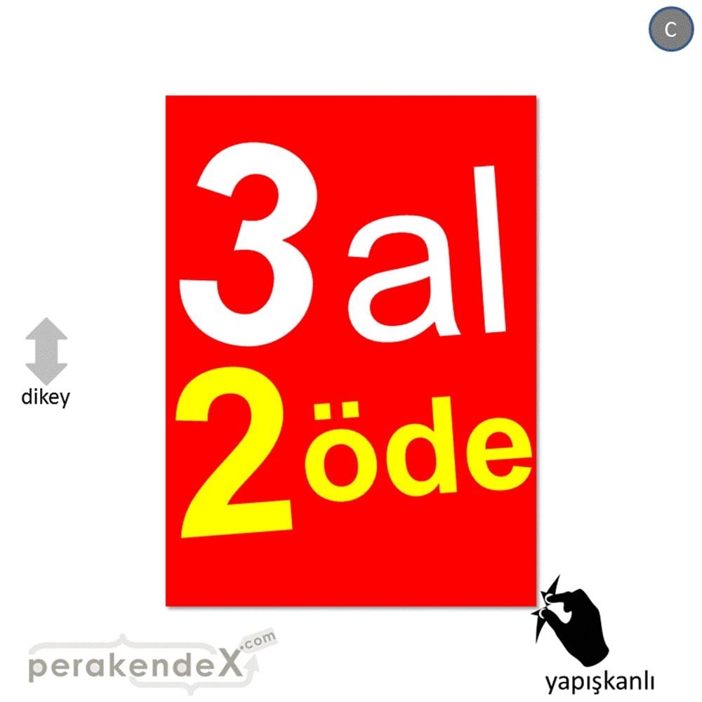 3 al 2 öde CAMA YAPIŞAN FOLYO -dikdörtgen,tek yön baskı