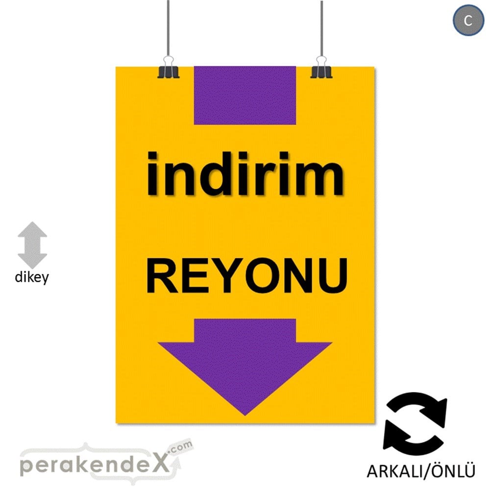 indirim reyonu POSTERİ -dikdörtgen,çift yön baskı