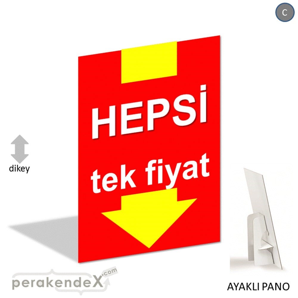 hepsi tek fiyat AYAKLI REKLAM PANOSU -dikdörtgen,tek yön baskı