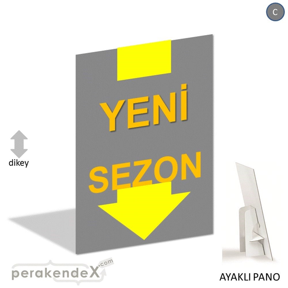 yeni sezon * AYAKLI REKLAM PANOSU -dikdörtgen,tek yön baskı