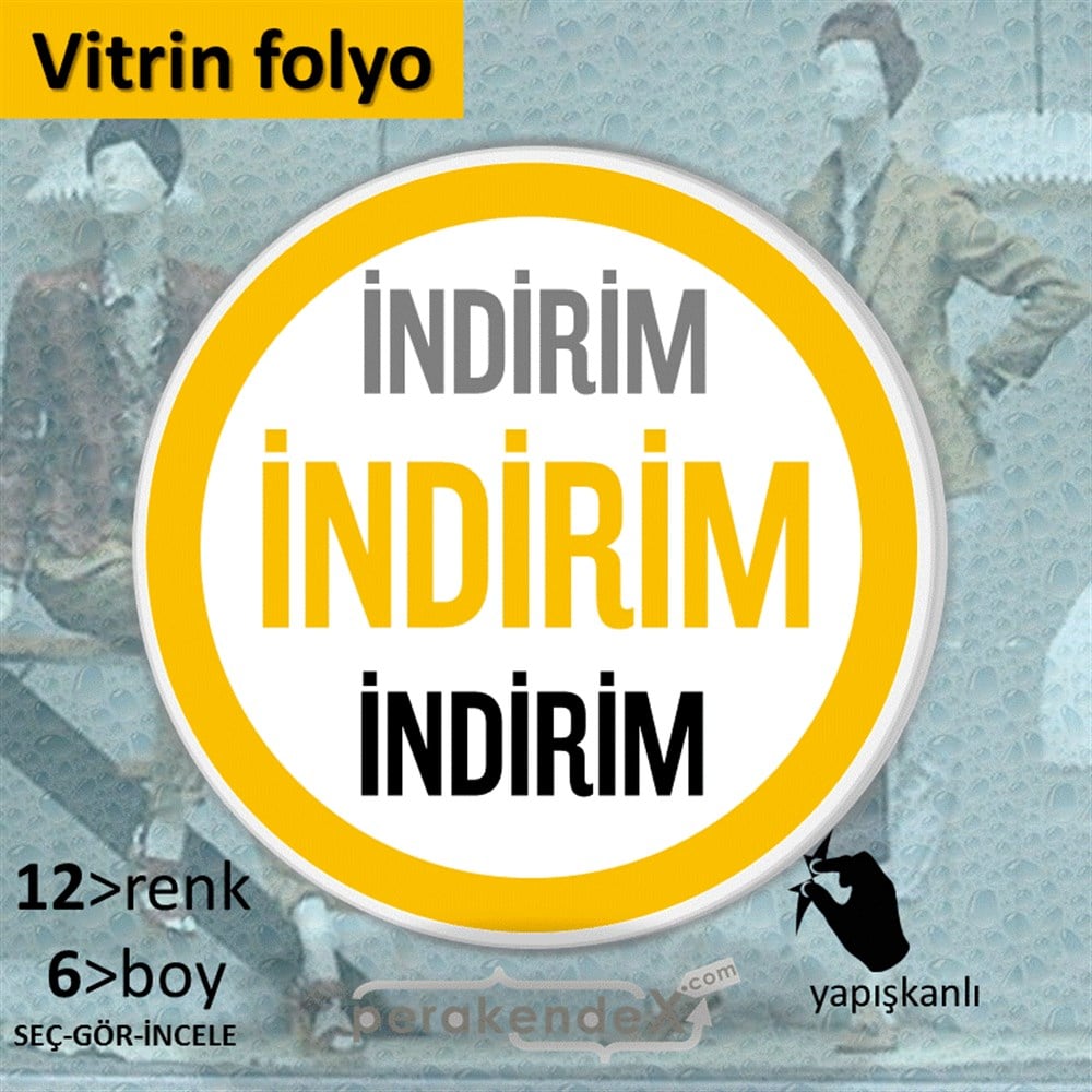 3-1X İndirim Kalın Çerçeveli VİTRİN - CAM FOLYO,  VİNİL -oval,tek yön baskı