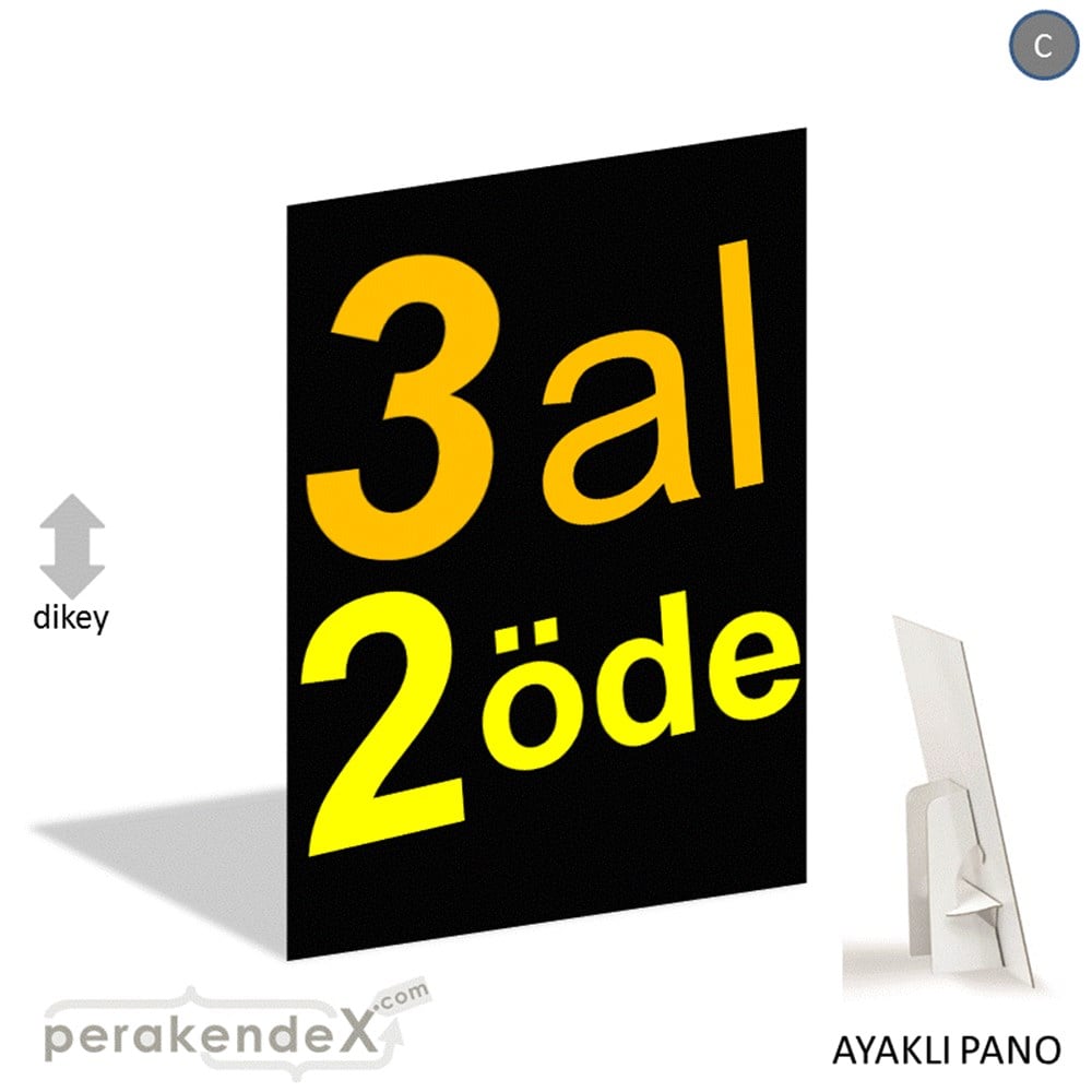 3 al 2 öde AYAKLI REKLAM PANOSU -dikdörtgen,tek yön baskı