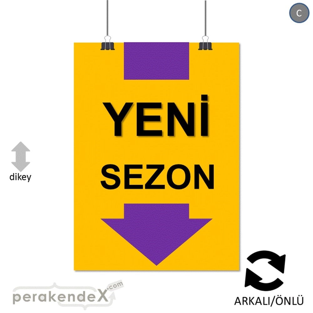 yeni sezon * SERT PLASTİK POSTER -dikdörtgen,çift yön baskı