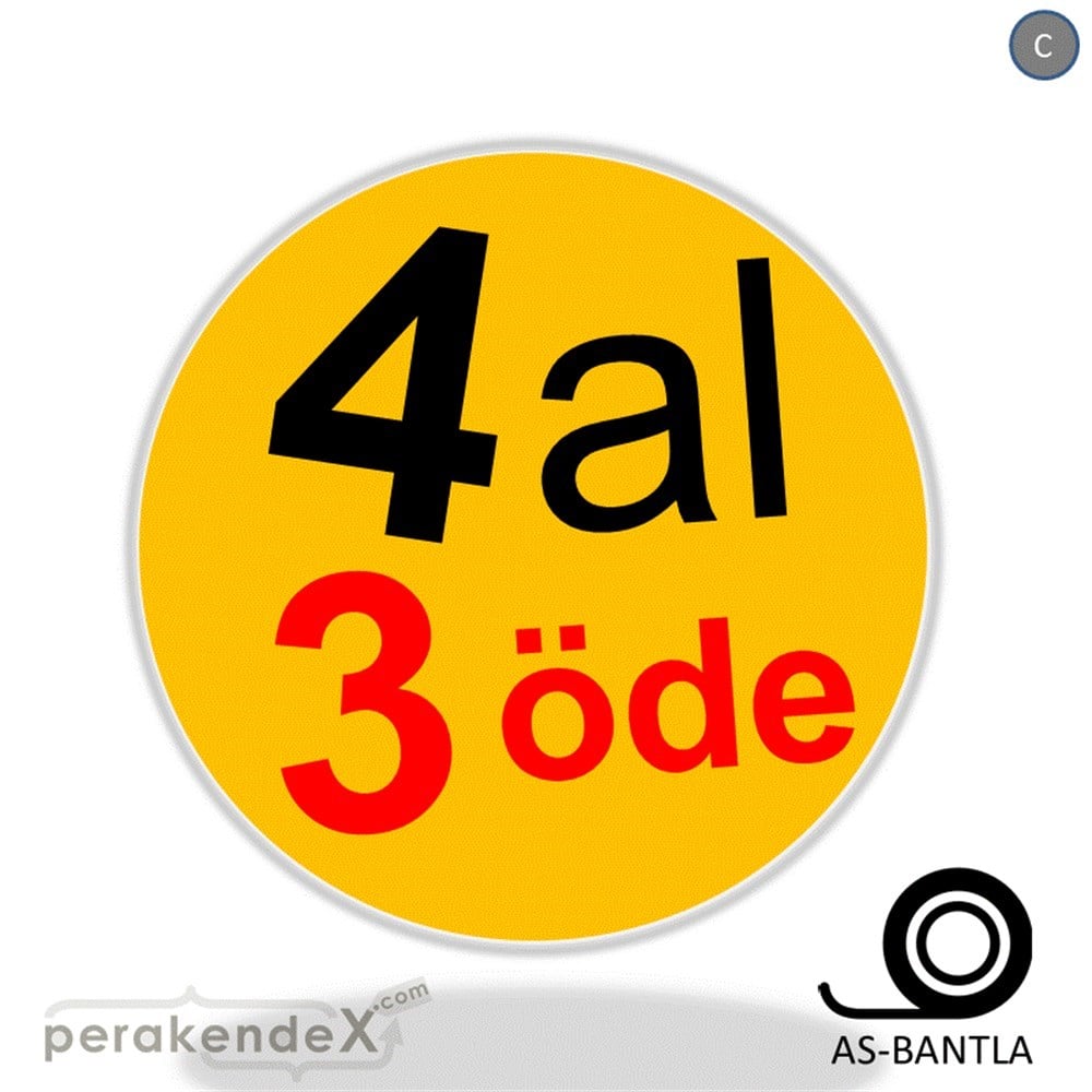 4 al 3 öde SERT PLASTİK POSTER -oval,tek yön baskı
