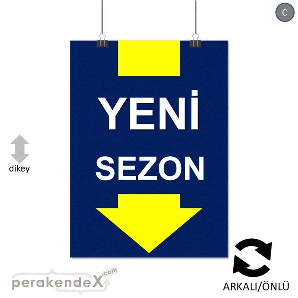 yeni sezon * SERT PLASTİK POSTER -dikdörtgen,çift yön baskı