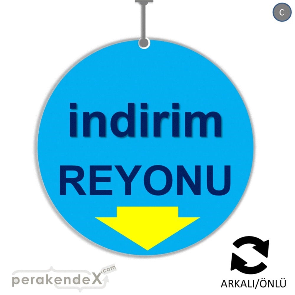 indirim reyonu DÖNKARTI -oval,çift yön baskı