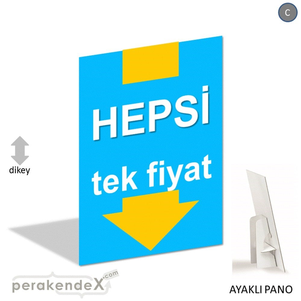 hepsi tek fiyat AYAKLI REKLAM PANOSU -dikdörtgen,tek yön baskı