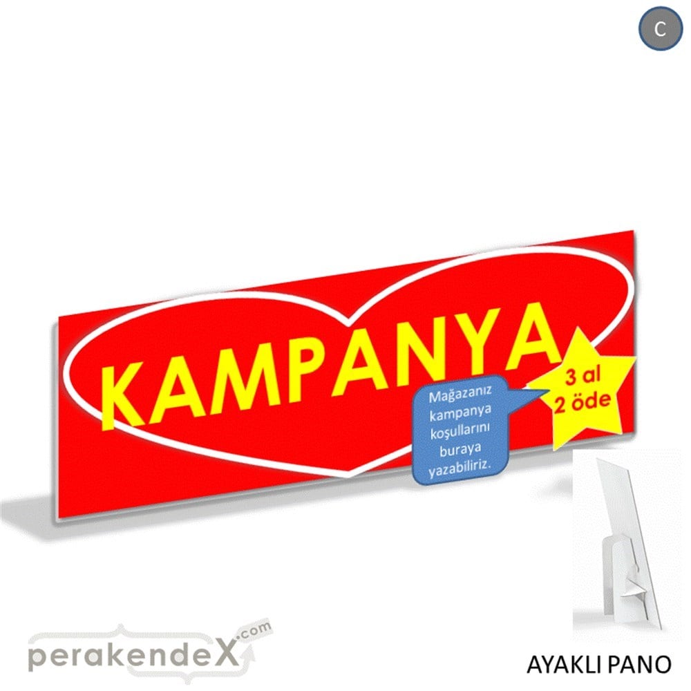 yıldızlı kampanya  KARTON AYAKLI POSTER,  PANO (BANNER) -dikdörtgen,tek yön baskı