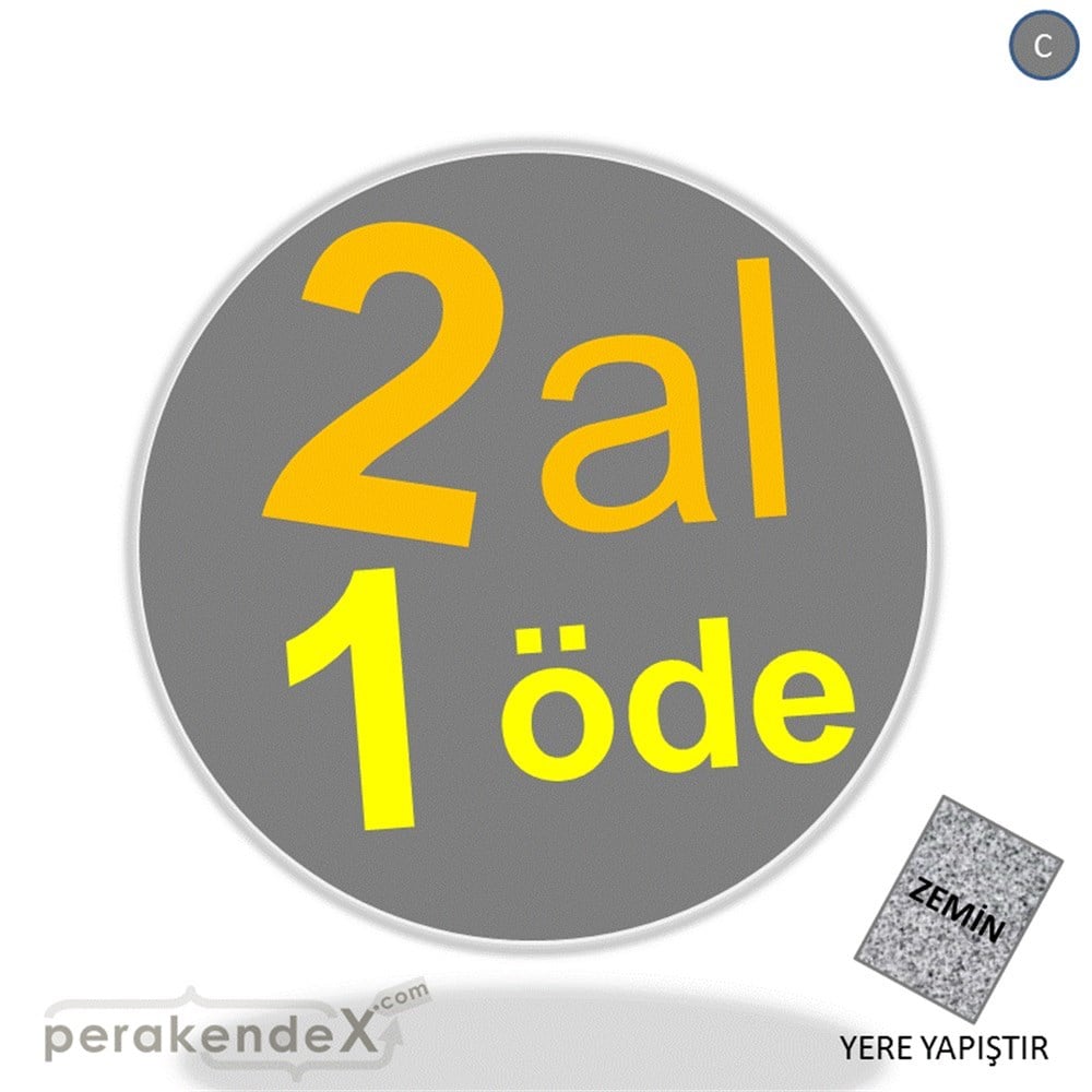 2 al 1 öde YER ZEMİNE YAPIŞIR -oval,tek yön baskı
