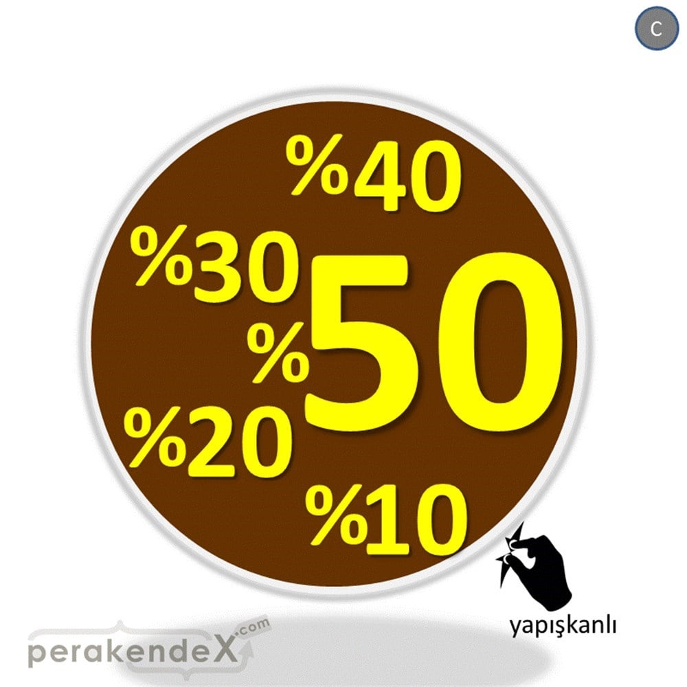yüzde(50-40-30-20-10) indirim CAMA YAPIŞAN FOLYO -oval,tek yön baskı