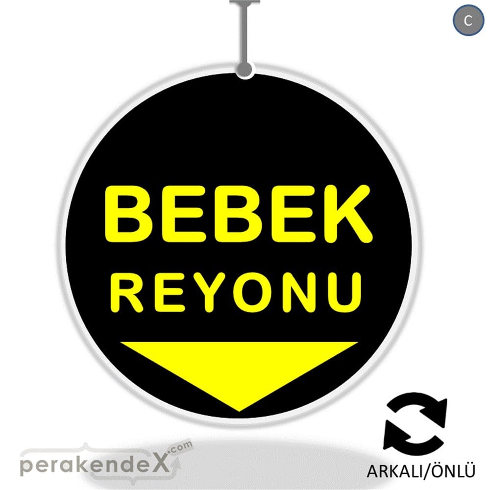 bebek reyonu yönlendirme DÖNKARTI -oval,çift yön baskı