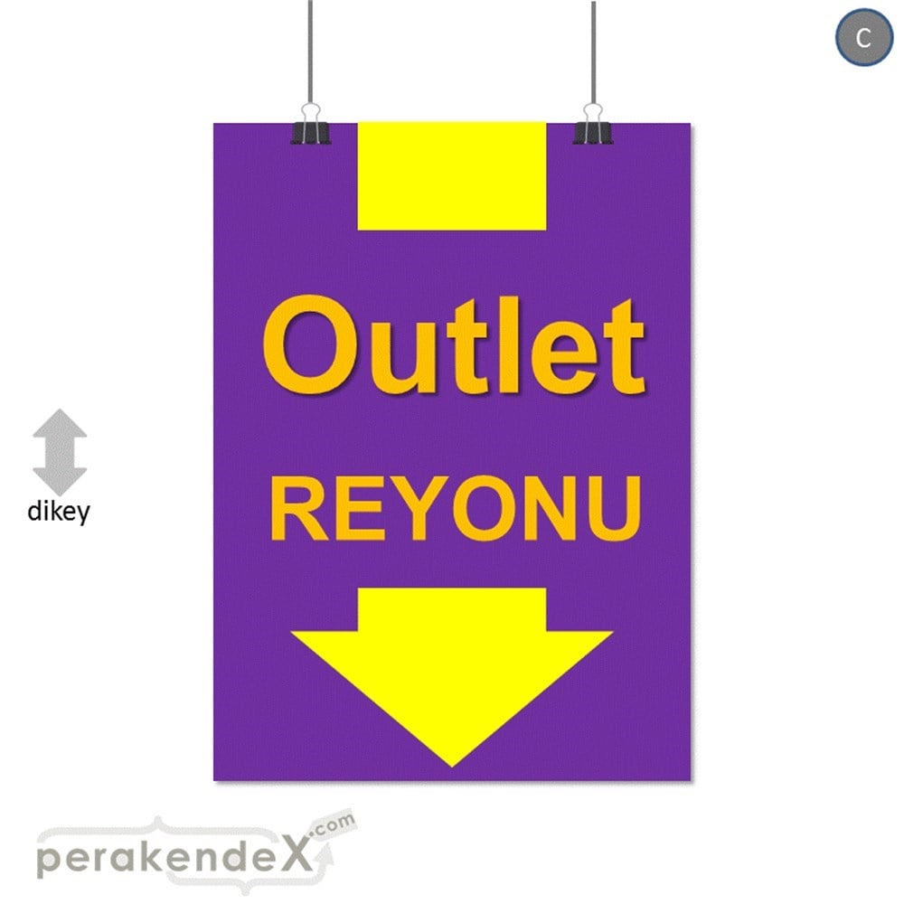 outlet reyonu SERT PLASTİK POSTER -dikdörtgen,tek yön baskı