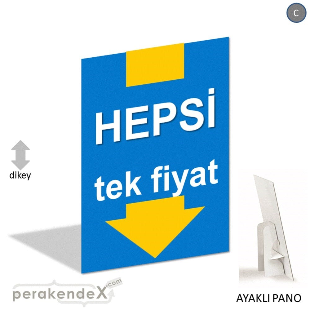 hepsi tek fiyat AYAKLI REKLAM PANOSU -dikdörtgen,tek yön baskı