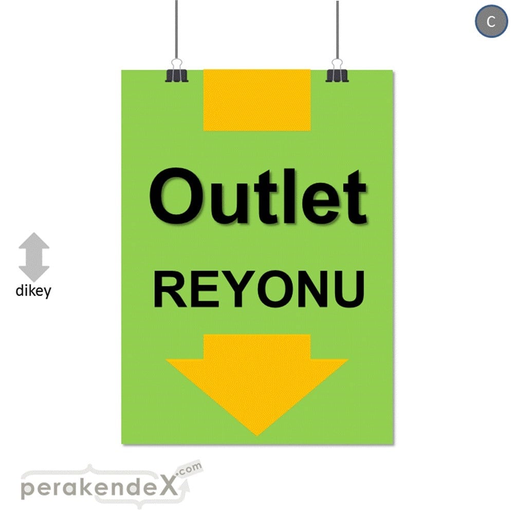 outlet reyonu SERT PLASTİK POSTER -dikdörtgen,tek yön baskı