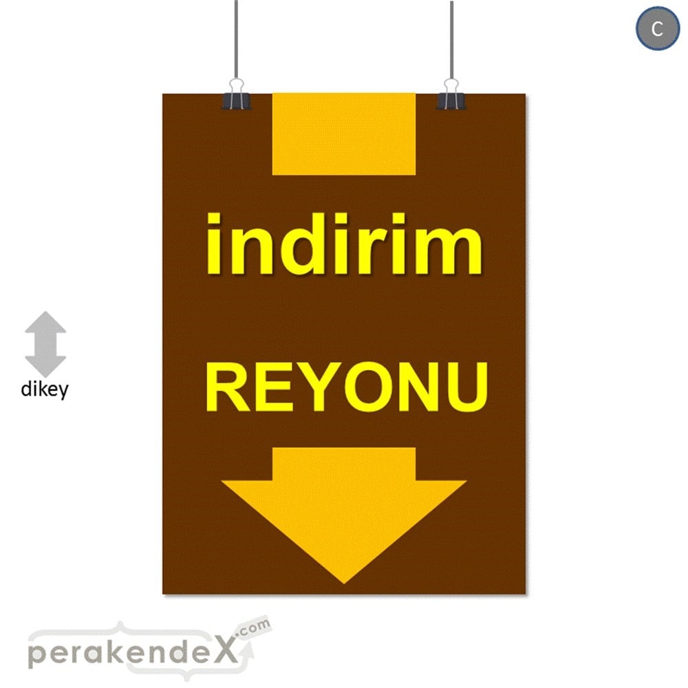 indirim reyonu SERT PLASTİK POSTER -dikdörtgen,tek yön baskı