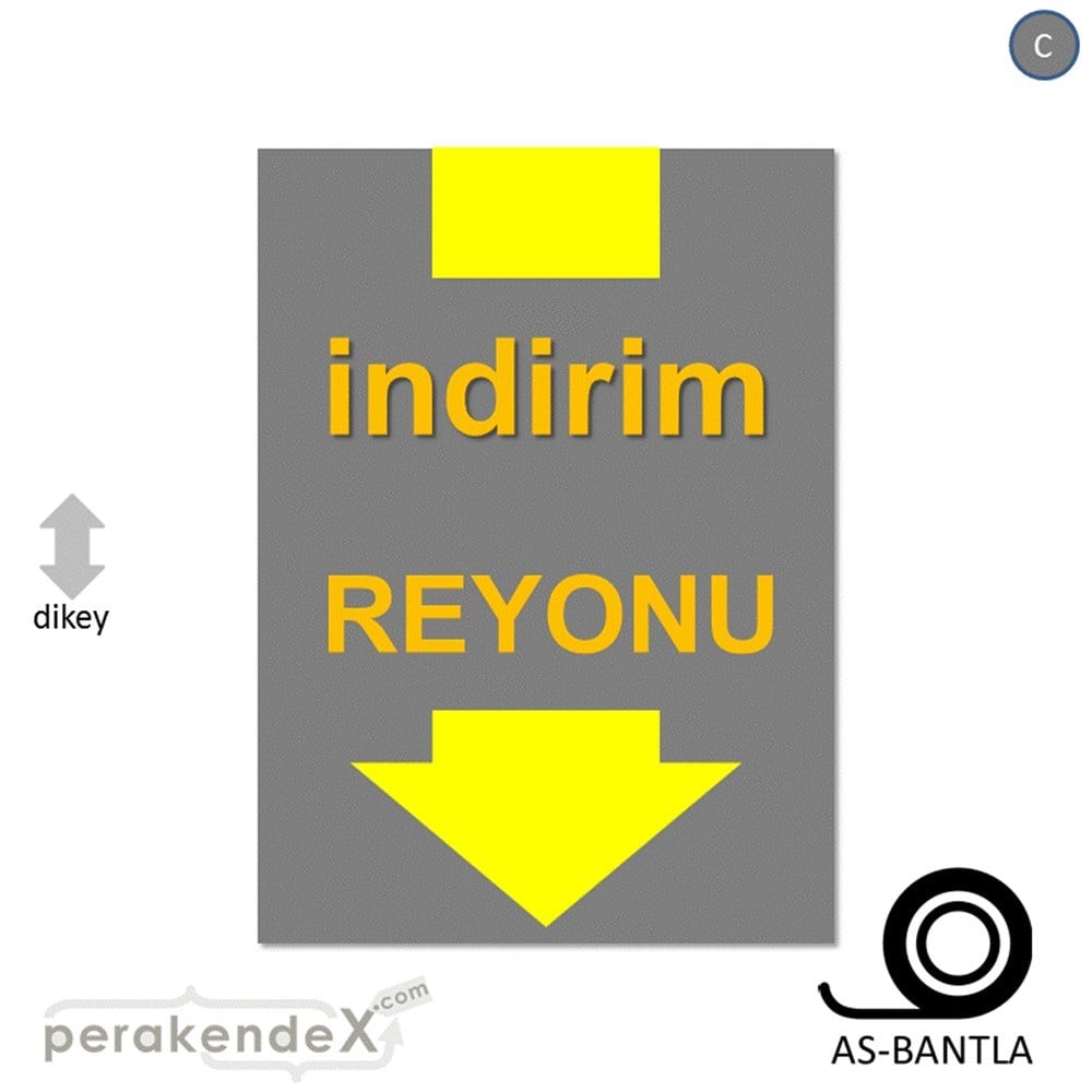 indirim reyonu POSTERİ -dikdörtgen,tek yön baskı