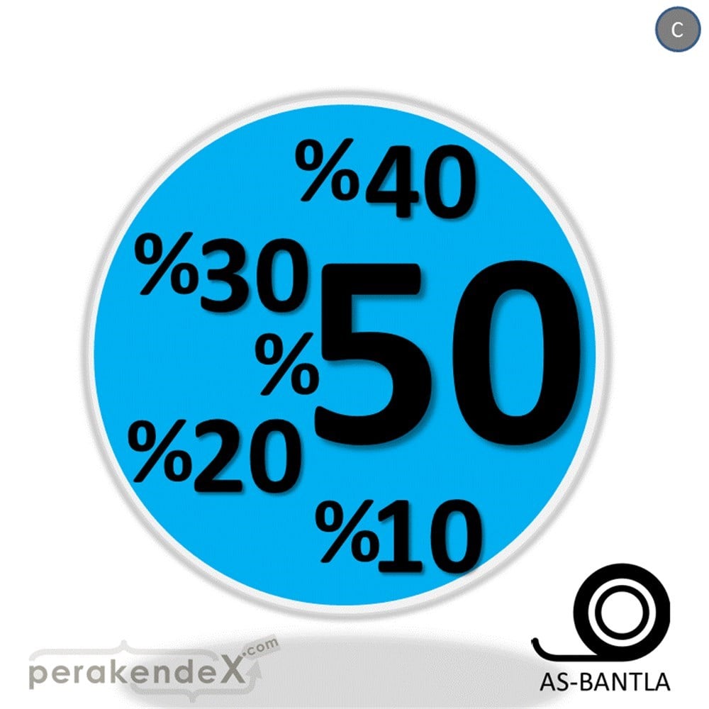 yüzde(50-40-30-20-10) indirim SERT PLASTİK POSTER -oval,tek yön baskı