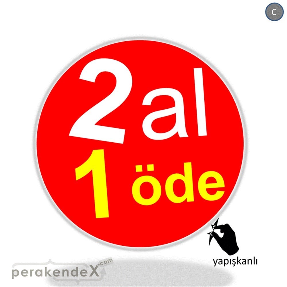 2 al 1 öde CAMA YAPIŞAN FOLYO -oval,tek yön baskı