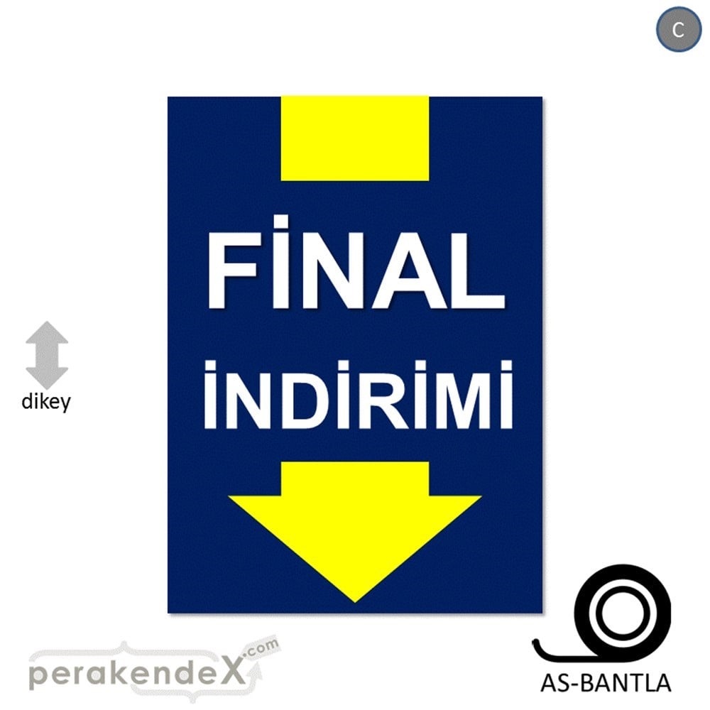 final indirimi POSTERİ -dikdörtgen,tek yön baskı