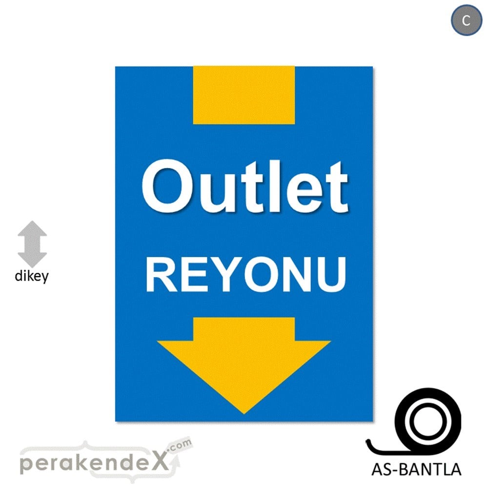 outlet reyonu POSTERİ -dikdörtgen,tek yön baskı