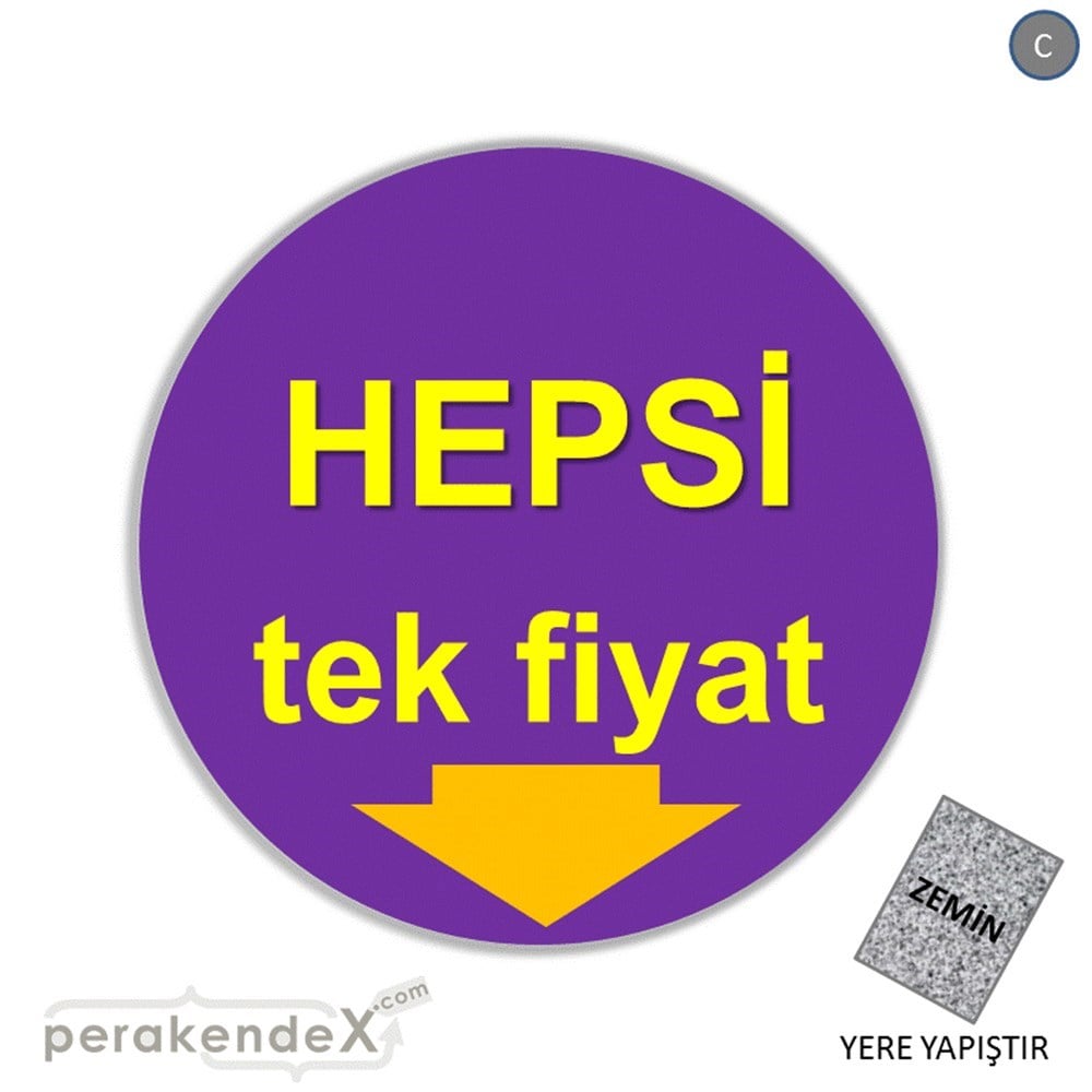 hepsi tek fiyat YER ZEMİNE YAPIŞIR -oval,tek yön baskı
