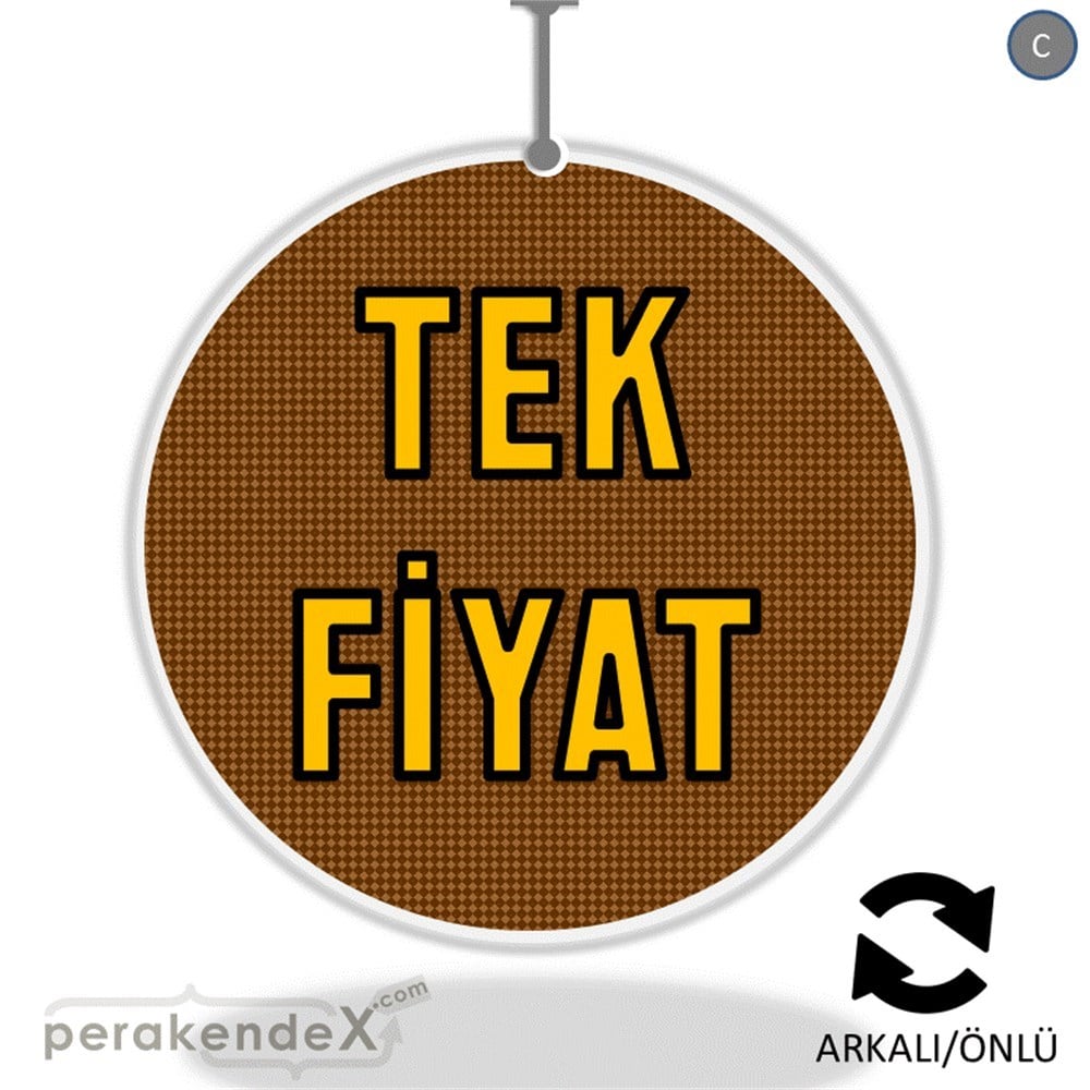 tek fiyat DÖNKARTI -oval,çift yön baskı