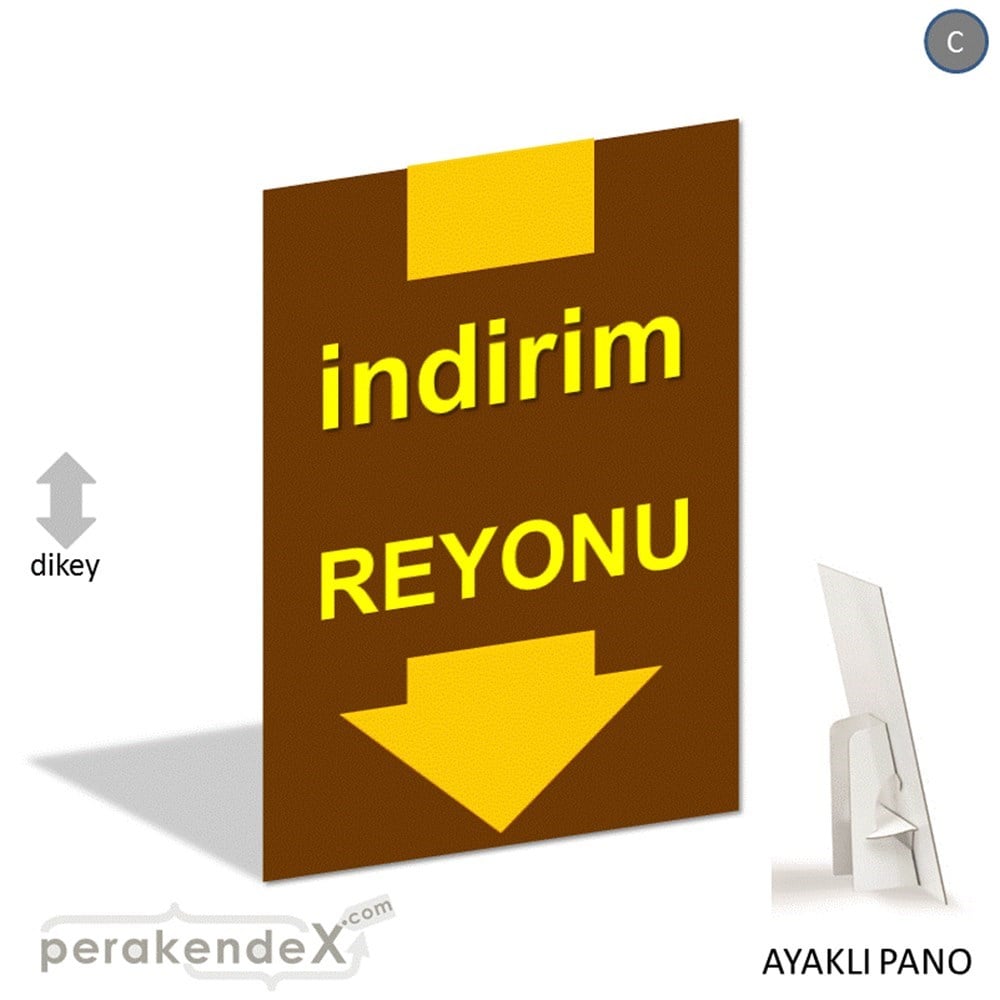 indirim reyonu AYAKLI REKLAM PANOSU -dikdörtgen,tek yön baskı