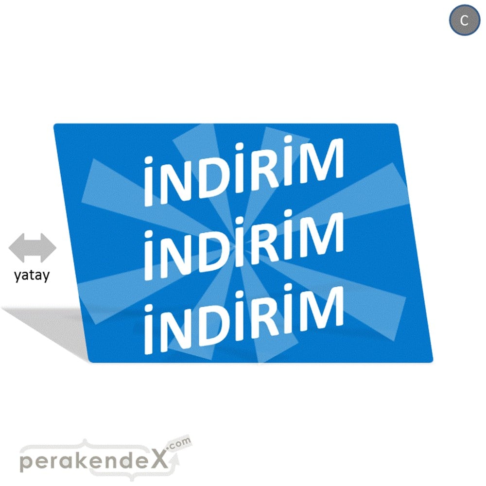 3X indirim AYAKLI REKLAM PANOSU -dikdörtgen,tek yön baskı