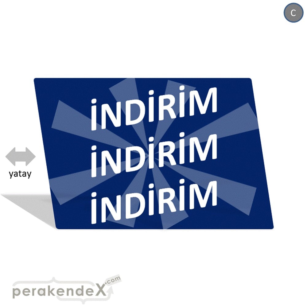 3X indirim AYAKLI REKLAM PANOSU -dikdörtgen,tek yön baskı