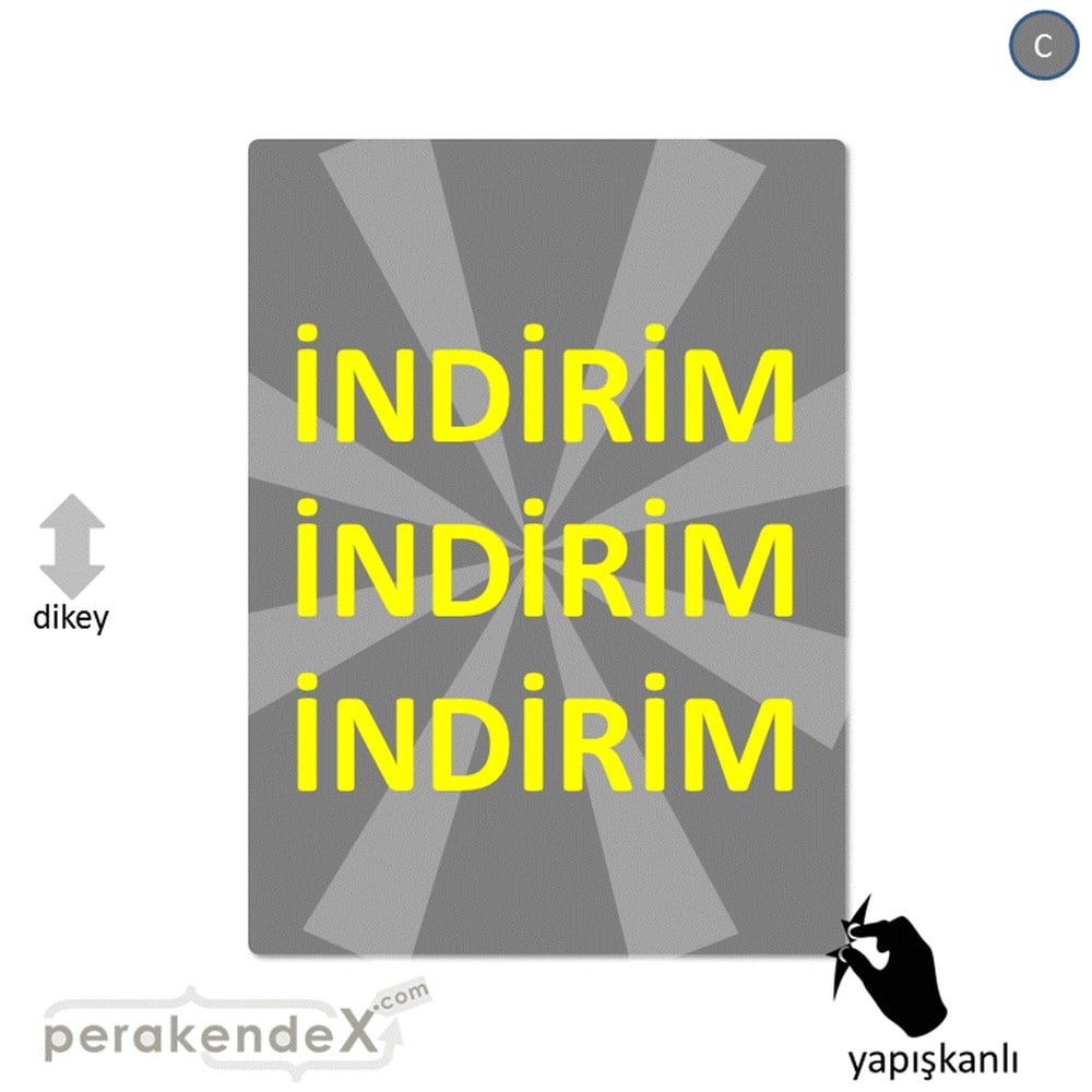 3X indirim CAMA YAPIŞAN FOLYO -dikdörtgen,tek yön baskı