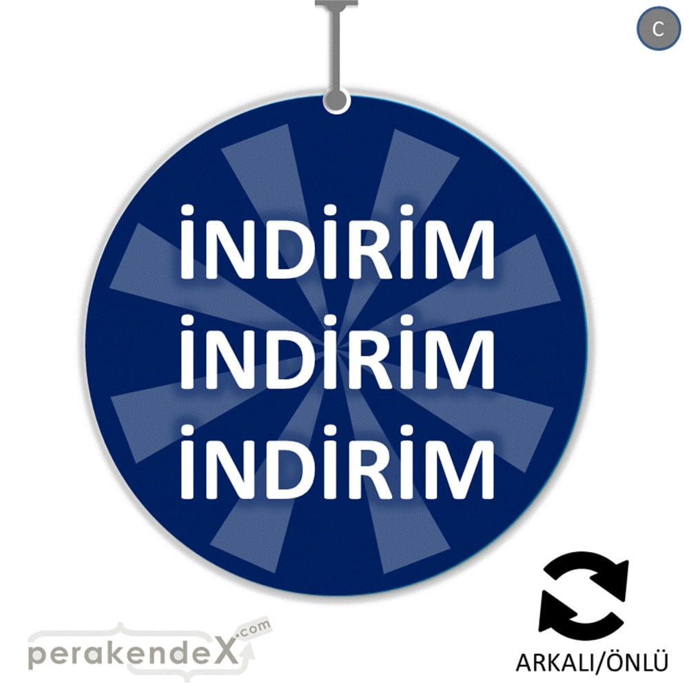 3X indirim DÖNKARTI -oval,çift yön baskı