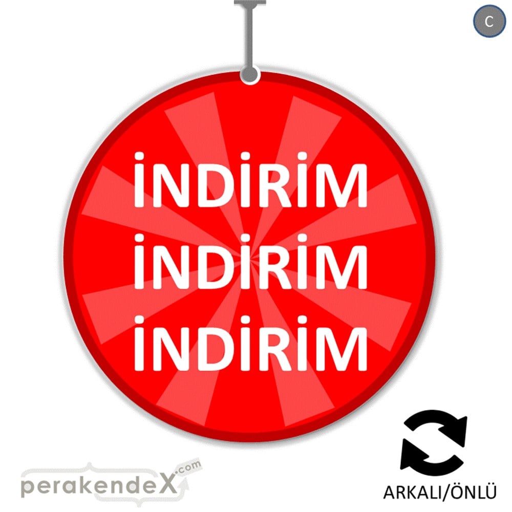3X indirim DÖNKARTI -oval,çift yön baskı