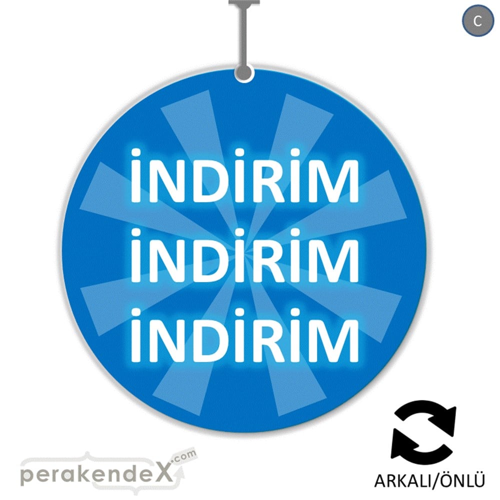 3X indirim DÖNKARTI -oval,çift yön baskı