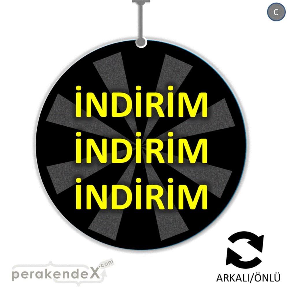 3X indirim DÖNKARTI -oval,çift yön baskı