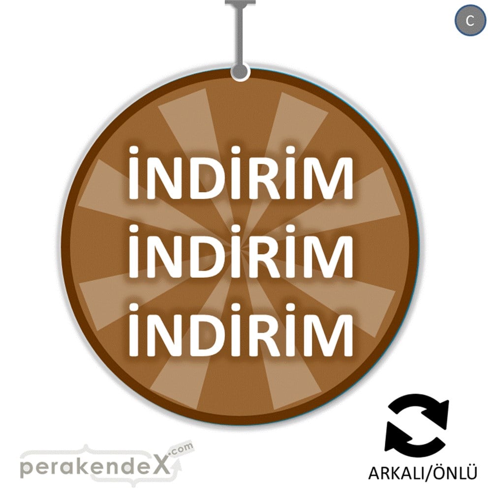 3X indirim DÖNKARTI -oval,çift yön baskı