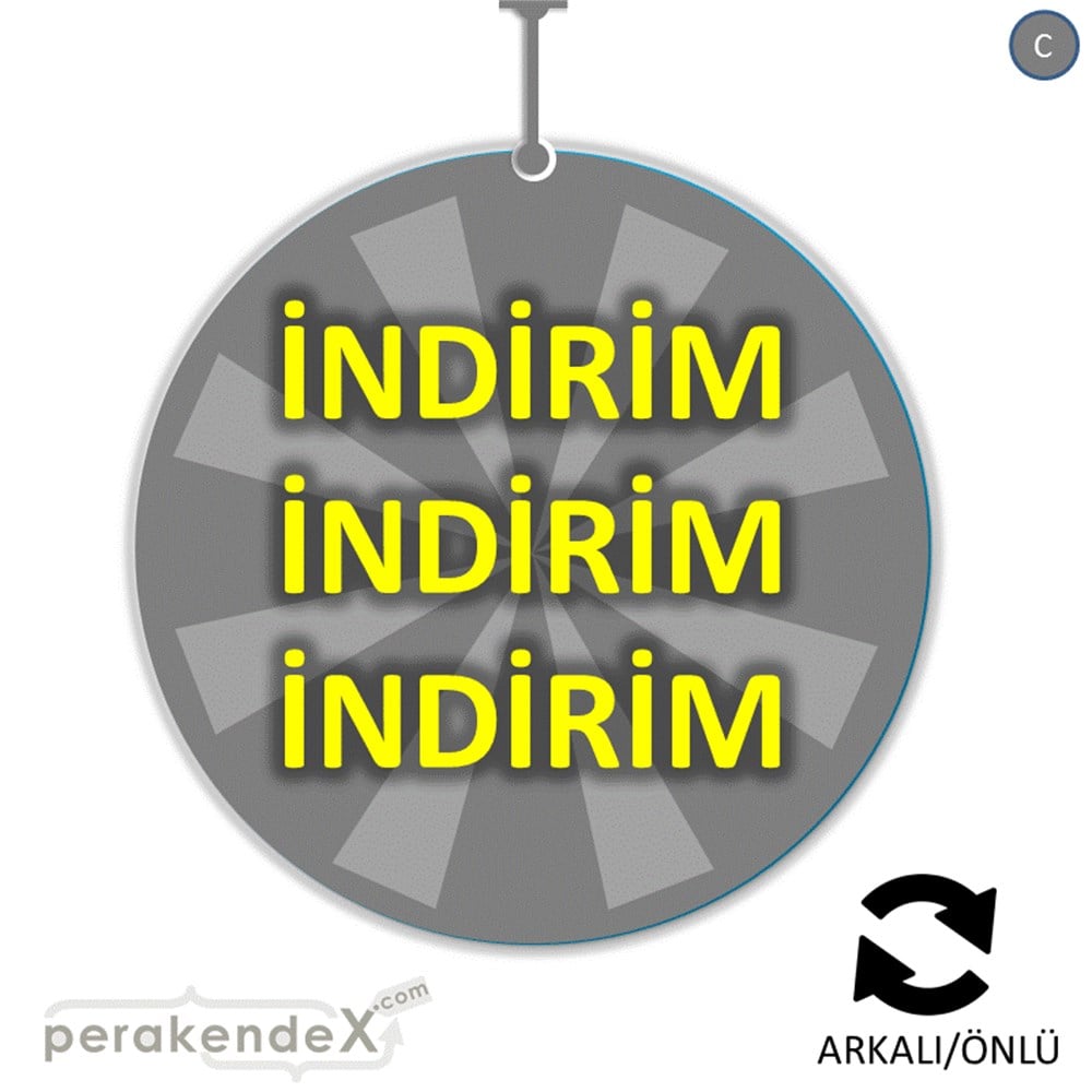 3X indirim DÖNKARTI -oval,çift yön baskı