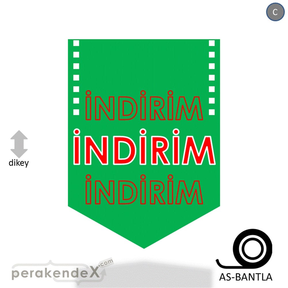 3X indirim- POSTERİ -dikdörtgen,tek yön baskı