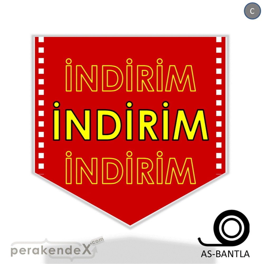 3X indirim- SERT PLASTİK POSTER -ok,tek yön baskı