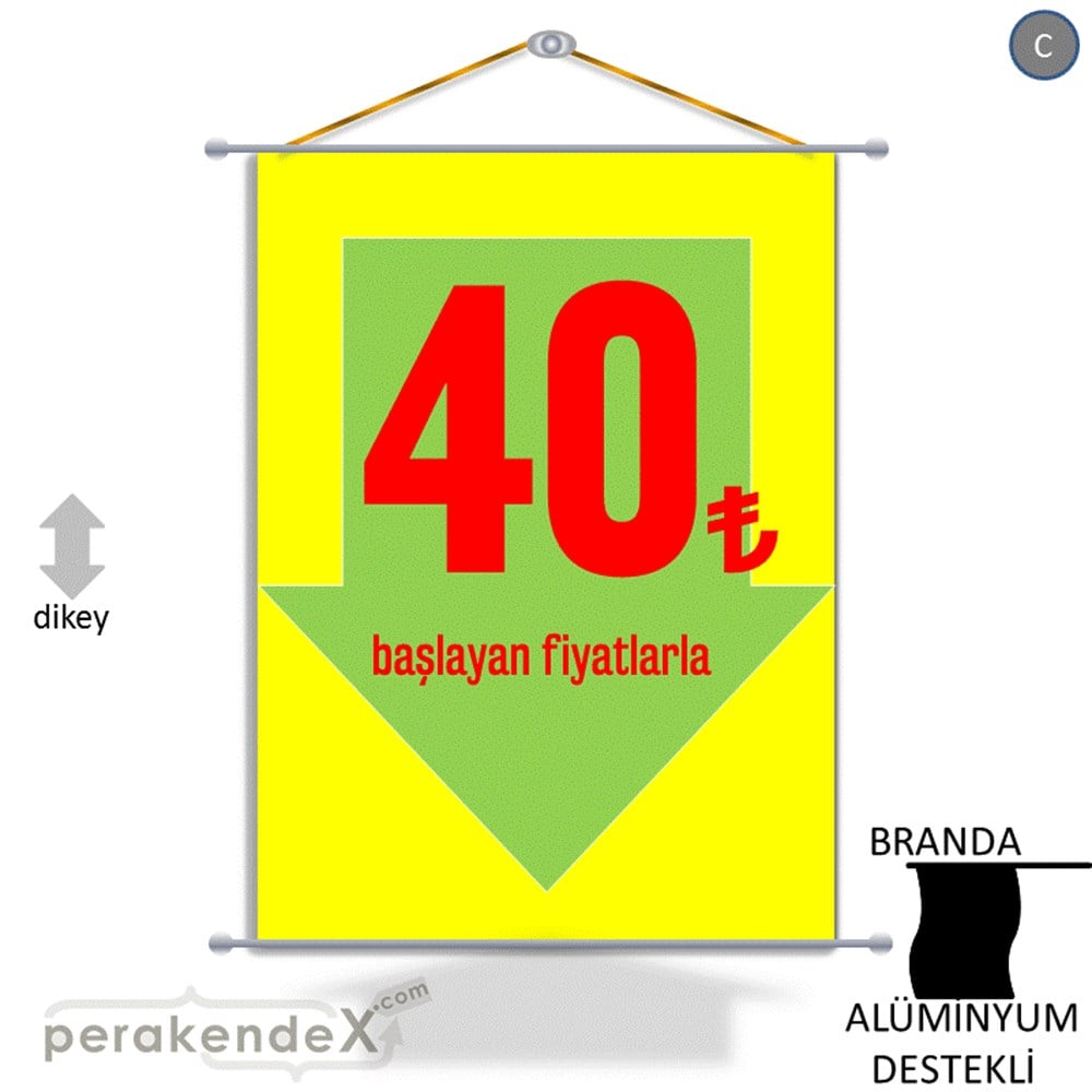 40 Tl Den Başlayan Fiyatlarla Fiyatlık BRANDA POSTER,  AFİŞ -dikdörtgen,tek yön baskı