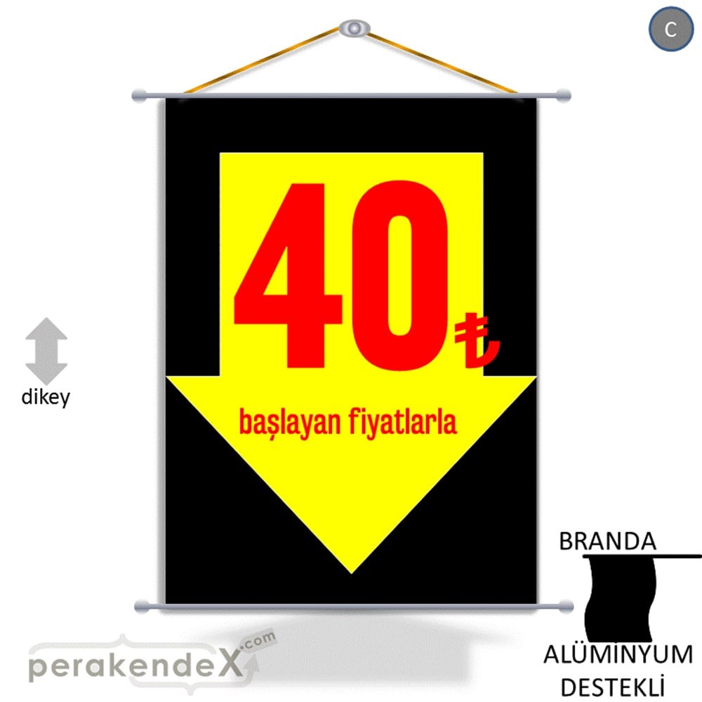 40 Tl Den Başlayan Fiyatlarla Fiyatlık BRANDA POSTER,  AFİŞ -dikdörtgen,tek yön baskı
