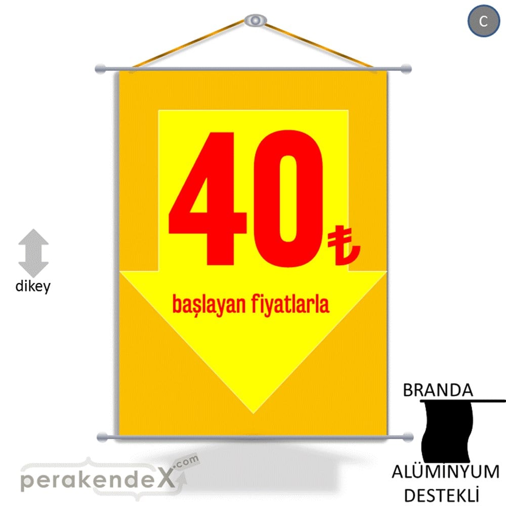 40 Tl Den Başlayan Fiyatlarla Fiyatlık BRANDA POSTER,  AFİŞ -dikdörtgen,tek yön baskı