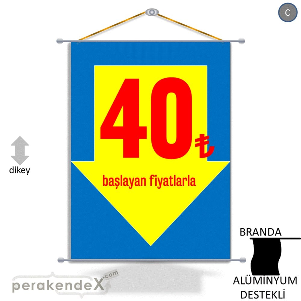 40 Tl Den Başlayan Fiyatlarla Fiyatlık BRANDA POSTER,  AFİŞ -dikdörtgen,tek yön baskı