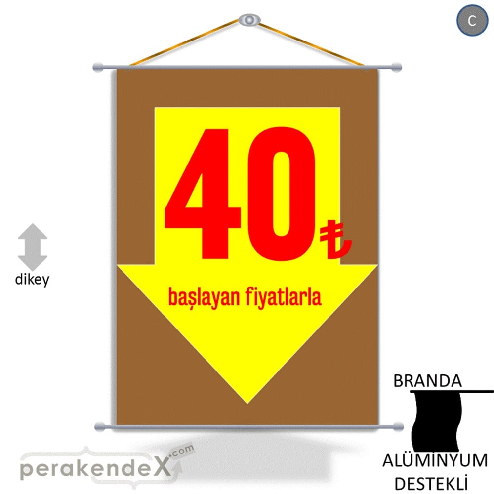 40 Tl Den Başlayan Fiyatlarla Fiyatlık BRANDA POSTER,  AFİŞ -dikdörtgen,tek yön baskı