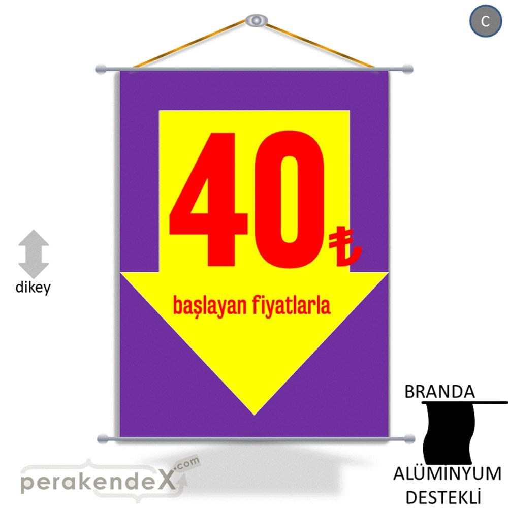 40 Tl Den Başlayan Fiyatlarla Fiyatlık BRANDA POSTER,  AFİŞ -dikdörtgen,tek yön baskı