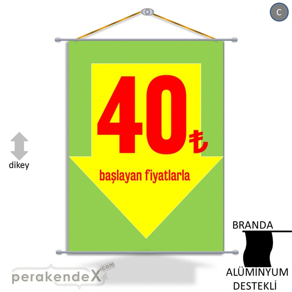 40 Tl Den Başlayan Fiyatlarla Fiyatlık BRANDA POSTER,  AFİŞ -dikdörtgen,tek yön baskı