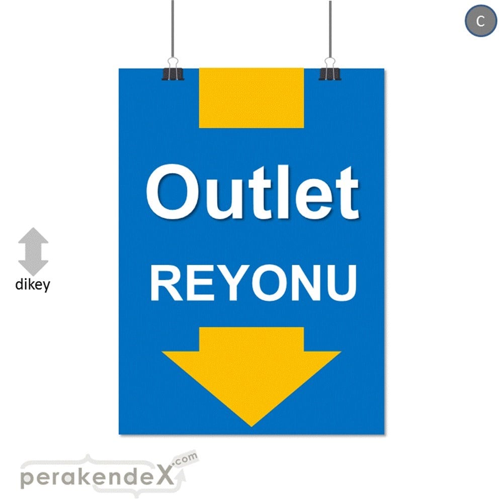 outlet reyonu SERT PLASTİK POSTER -dikdörtgen,tek yön baskı