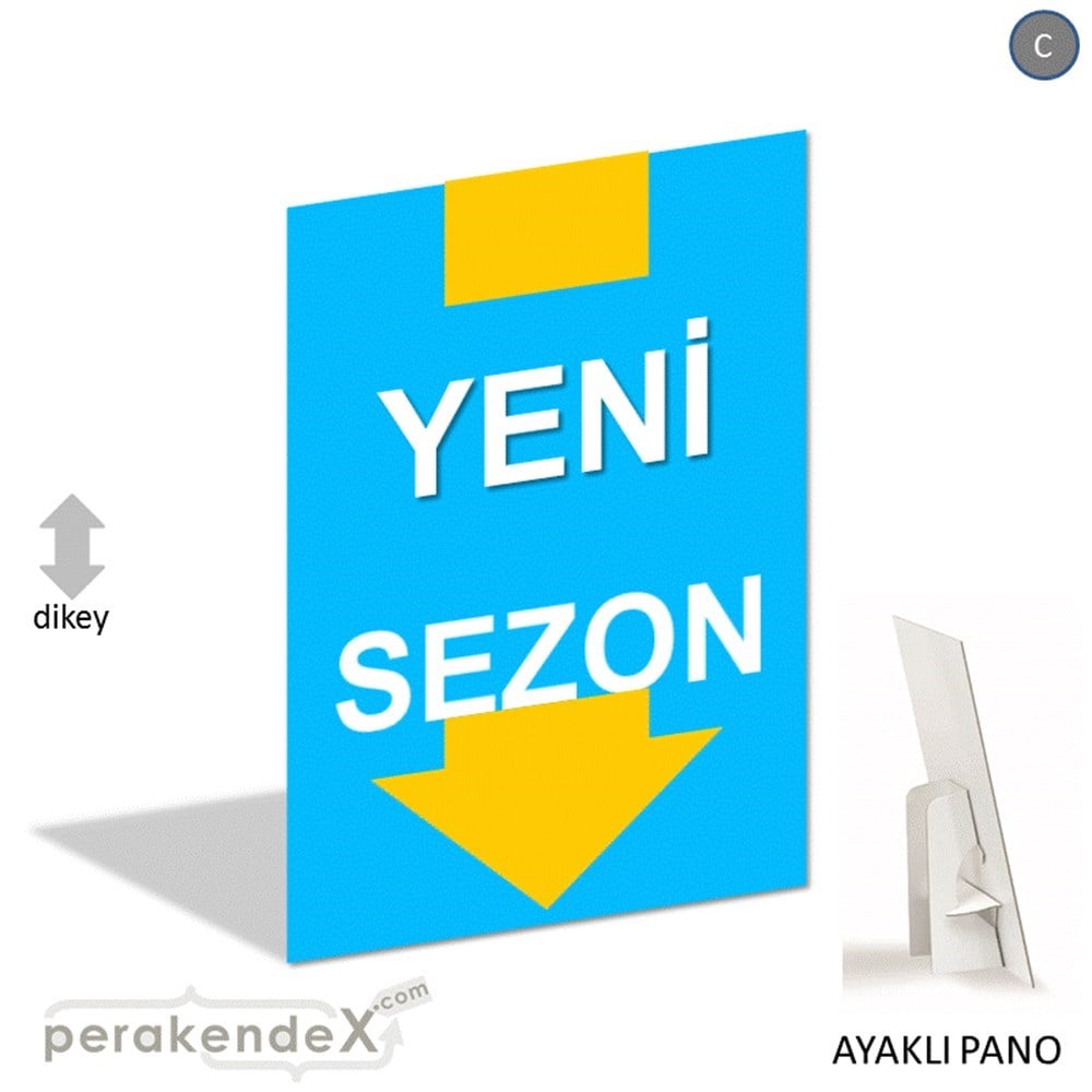 yeni sezon * AYAKLI REKLAM PANOSU -dikdörtgen,tek yön baskı