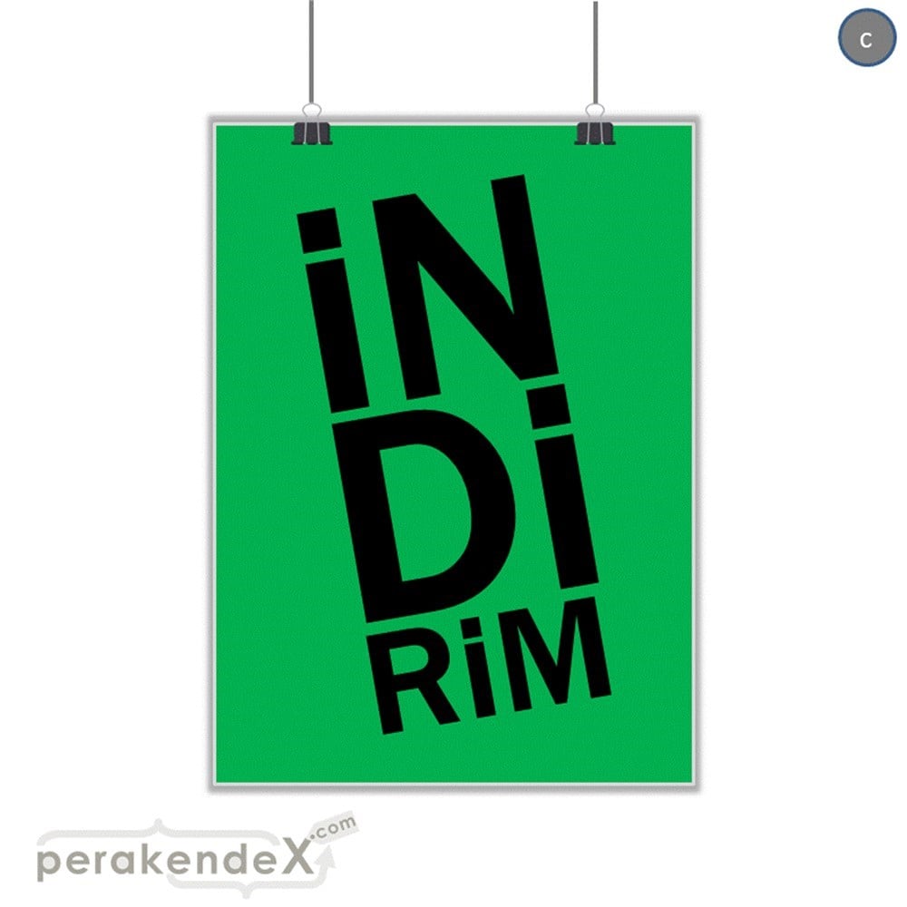 heceli indirim SERT PLASTİK POSTER -dikdörtgen,tek yön baskı