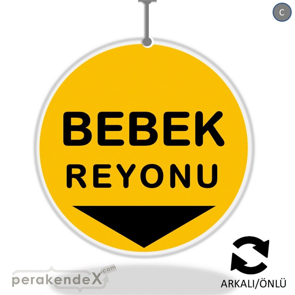 bebek reyonu yönlendirme DÖNKARTI -oval,çift yön baskı